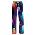 thumbnail image 4 of Halloween Pajamas Women Pumpkin Ghost Stretchy Soft Lightweight Orange Pj Pants Halloween Outfits, 4 of 5