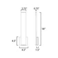 thumbnail image 2 of E41342-ABZ ET2 Lighting Alumilux Line - 9W 1 LED Outdoor Wall Mount-18 Inches Tall and 4.5 Inches Wide-Architectural Bronze Finish, 2 of 5