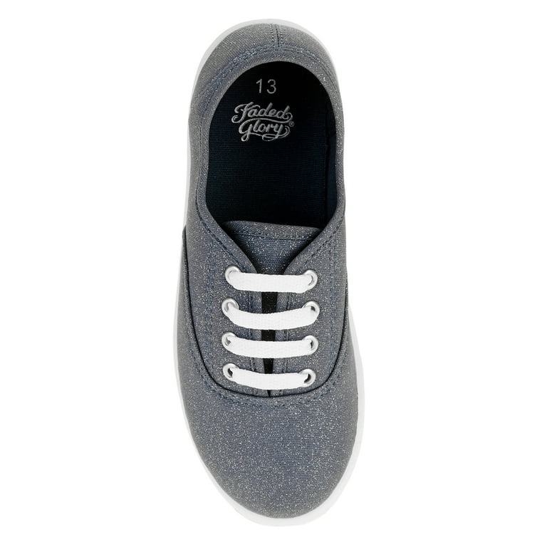 Faded Glory Girls Lace Up Canvas Casual Shoe Walmart