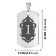 thumbnail image 2 of Stainless Steel Alphabet Letter I initial Dog Tag Keychain Circle Ring, 2 of 2