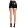 thumbnail image 6 of UHYARE Women's Flexible Club Faux Leather Shorts High Waisted Sexy Disco Short Hot Pants, 6 of 7