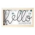 thumbnail image 5 of Mainstays Indoor Black Metal Wire Hello Sunshine Farmhouse Tabletop Sign White Background with Wood Frame 10" x 6", 5 of 6