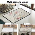 thumbnail image 7 of ZIATUBLES Dragonfly Floral Beige Dust Cover for Washer Dryer Top Soft Washing Machine Top Prtotector Mat for Laundry Room Heat-Resistant Kitchen Pad, 24" x 19.7", 7 of 7