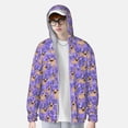 thumbnail image 4 of Goofa Pugs and Flowers Printed Women's UPF 50+ Sun Protection Hoodie Jacket Lightweight Long Sleeve Sun Shirt for Women with Pocket Hiking Outdoor-, 4 of 9