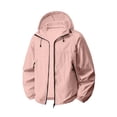 thumbnail image 6 of Ke1Clo Women's Lightweight Hooded Jacket Casual Zip Up Long Sleeve Windbreaker Outdoor Spring Fall Loose Fit Cardigan Coat Pink XXL, 6 of 7