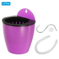thumbnail image 3 of Unique Bargains 4 Inch Self Watering Plant Pot Hanging Planters with S Hooks, Purple 3 Pack, 3 of 7