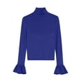 thumbnail image 7 of hotojiny Turtleneck Tops for Women Ruffle Long Sleeve Velvet Blouses Work Shirts Basic Fashion Going out Clothes Spring Outfit, 7 of 7