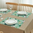 thumbnail image 4 of Merry Christmas Green Tree Set Of 4 Holiday Table Place Mats Durable Linen Placemats 12 X 18 Inch Winter Table Mats for Party Kitchen Dining Decoration for Kitchen Dining Table,Kitchen Table Mats, 4 of 5