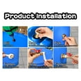 thumbnail image 3 of Quarter Turn Ball Valve, Easy Installation Bulkhead Fitting Handle  1/2in Female Thread 3/4in Male Thread Water Tank Spigot  for Rain Water Barrel, 3 of 7