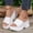 White, variant on White Slippers for Women Platform Diamond Pattern Upper Plus Size Spring Summer Outdoor Daily Wear Open Toe Thick Sole Casual Slides