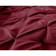 thumbnail image 6 of Chezmoi Collection Berlin Burgundy Pinch Pleat Queen Comforter Set, 3-Piece, Soft Pintuck, Lightweight All Season Microfiber Bedding, 6 of 9