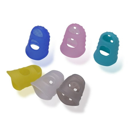 Fingertip Protectors,6pcs Silicone Color 6pcs Color Very) Hxber Rusuo Silicon 6pcs