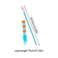 thumbnail image 3 of 12inch Interactive Cat Teaser Wand with Elastic Rope and Plush Caterpillar Toy Blue Durable Rod for Exercise and Bonding All Life Stages, 3 of 8