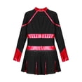 thumbnail image 4 of YONGHS Cheer Leader Costume for Girls Cheerleading Uniform Complete Outfit Halloween Dress Up Black&Red 14, 4 of 5