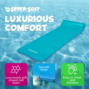 TRC Recreation Sunsation 1.75\ Thick Foam Adult Pool Float Water Lounger w/ Headrest, Teal