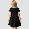 thumbnail image 5 of NOLDARES Girls Dresses Summer Short Sleeve Clothes School Outfits for Kids 2-12 Years(Black,9-10 Years), 5 of 9