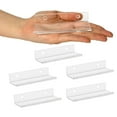 WINDLAND 6XSpace Saving Acrylic Floating Shelves for Records Durable