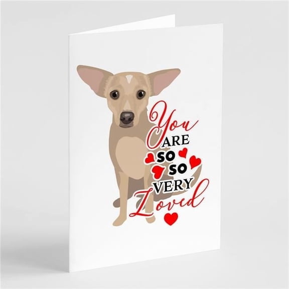 Chihuahua Silver so Loved Greeting Cards and Envelopes Pack of 8 7 in x 5 in