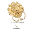 thumbnail image 3 of Uxcell 1 Pack Lion Head Pulls Knob, 6 Inch Zinc Alloy Vintage Lion Door Handle, Gold, 3 of 7
