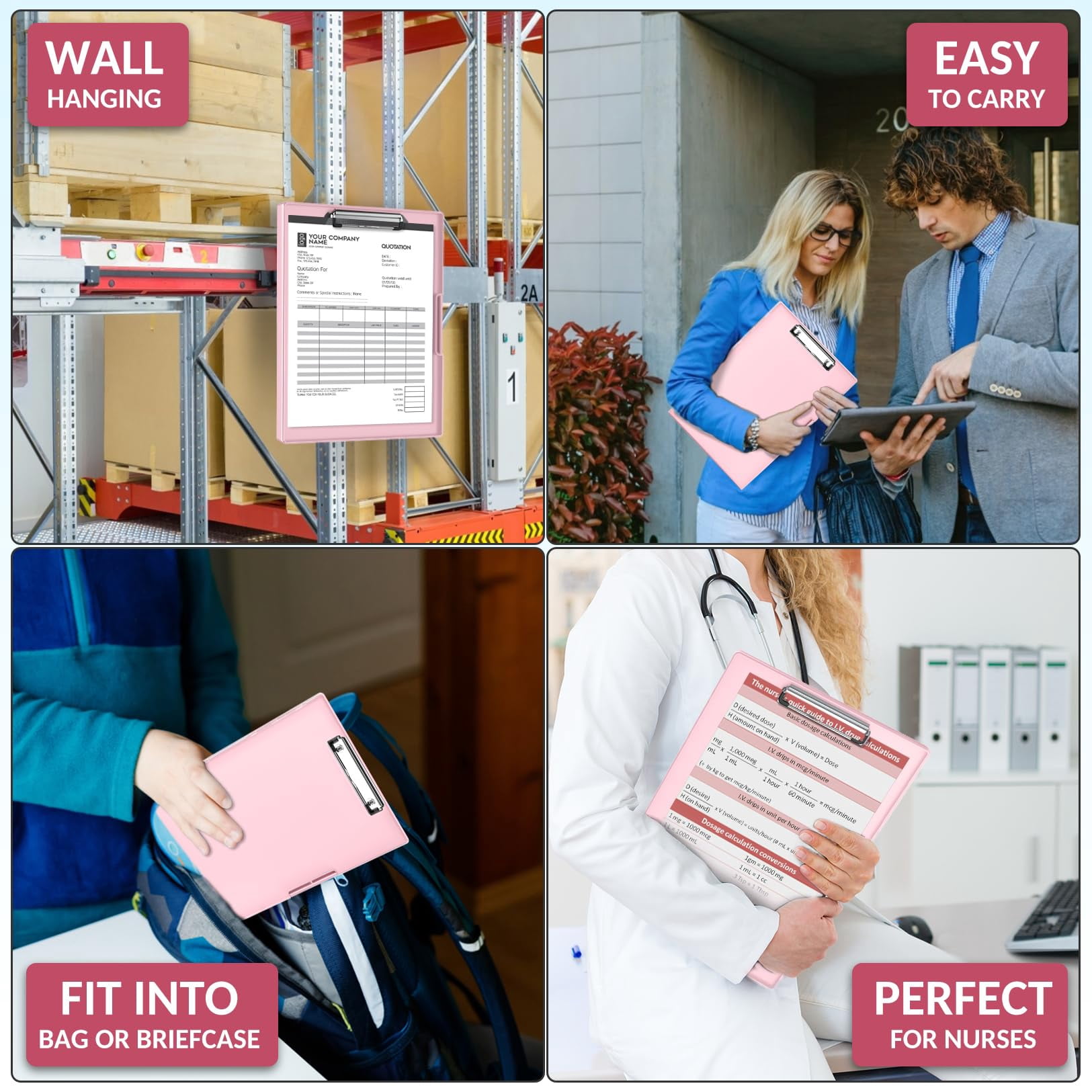Clipboard With Storage  Heavy Duty Cleaview Clip Boards 8.5x11 Dual Dry Erase Plastic High Capacity Clipboards Folder For Teacher Nurse School & Office Supplies