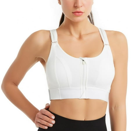 

Front Zipper Sports Bra Underwear Shockproof Fitness Push-Up Sports Running Yoga Sports Bra