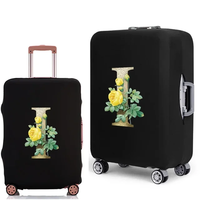 Luggage Cover Protective Suitcase Trolley Case Dust Cover 18 To 28 Inch Golden Flower Series Pattern Elastic Travel Protective 8Golden flower I S