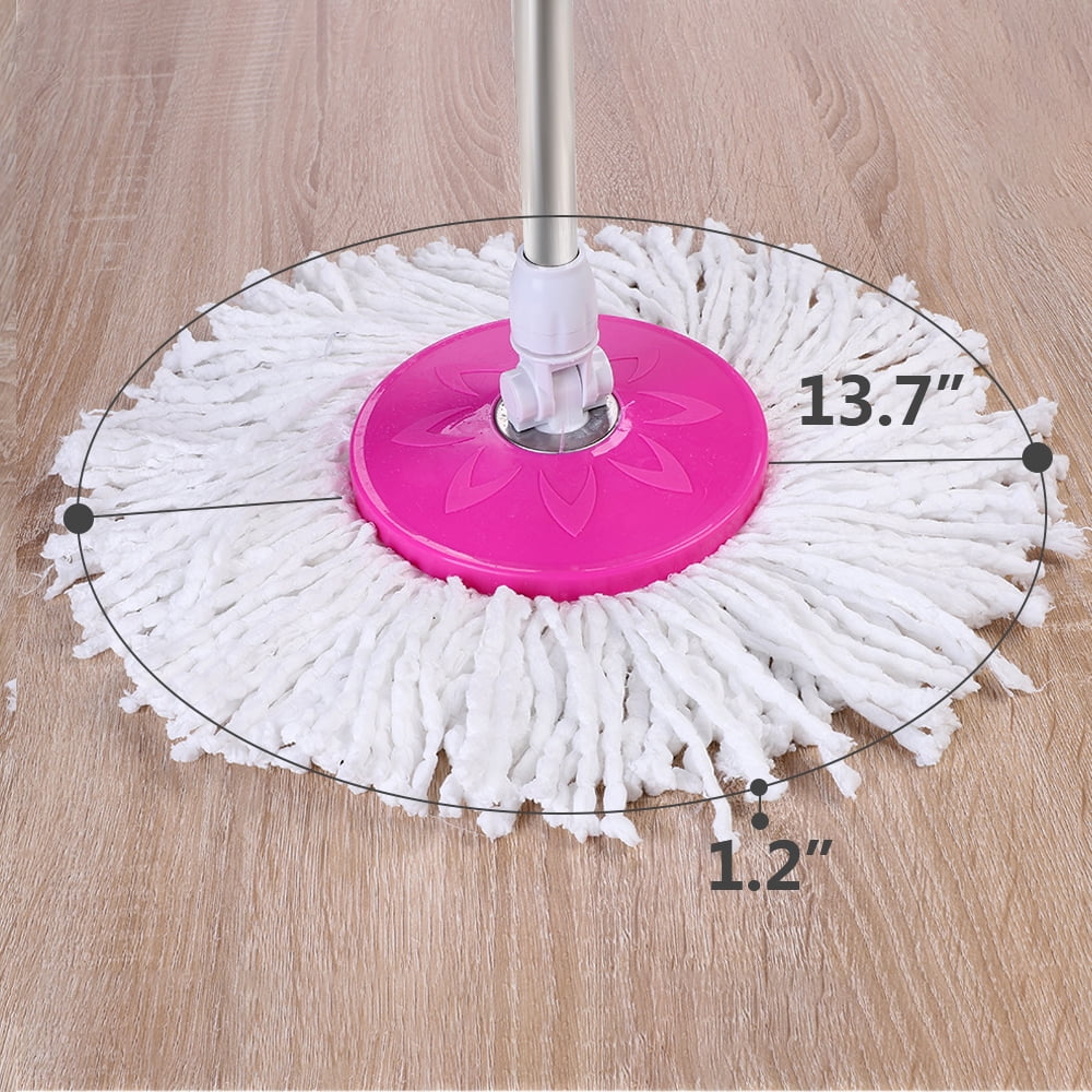 Kepooman Microfiber Spin Mop & Bucket Floor Cleaning System, Pink Kepooman Microfiber Spin Mop & Bucket Floor Cleaning System, Pink