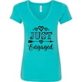 thumbnail image 3 of Inktastic Engagement Announcement Just Engaged Women's V-Neck T-Shirt, 3 of 5