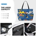 thumbnail image 3 of PAYOHTO Construction Vehicles Cartoon Large Beach Tote Bags for Womens Mens Sandproof Swim Pool Bag with Zipper for Travel Vacation, 3 of 7