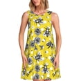 thumbnail image 1 of Xecao Robes d'Été pour Femmes Robes Décontractées de Plage Sans Manches Robe Évasée avec Poches, 1 of 7