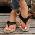 thumbnail image 2 of Juebong Sandals clearance Women's Slide Sandals - Rhinestone Dressy Bohemian Slip On Flat Sandals Cute Low Wedge Flip Flop Thong Summer Open Toe Sandal Shoes, 2 of 5