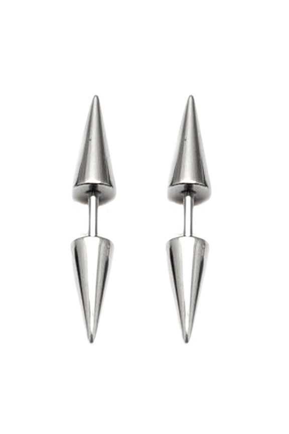 1 Pair Stud Earring Fine Workmanship Women Portable Unisex Double Rivet Spike Earrings for Pub