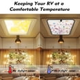 thumbnail image 4 of XYZCANDO Rabbit Easter Egg Skylight Cover Foldable RV Black Out Window Covers Camper Window Cover with Hook And Loop Sunproof UV Rays Protection Camper Trailer Fan Vent Cover White, 4 of 7