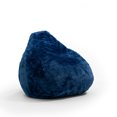 thumbnail image 2 of Big Joe Lotus Foam Filled Teardrop Bean Bag Chair with Removable Cover, Navy Short Shag, Soft Faux Fur, 4 feet Big, 2 of 7