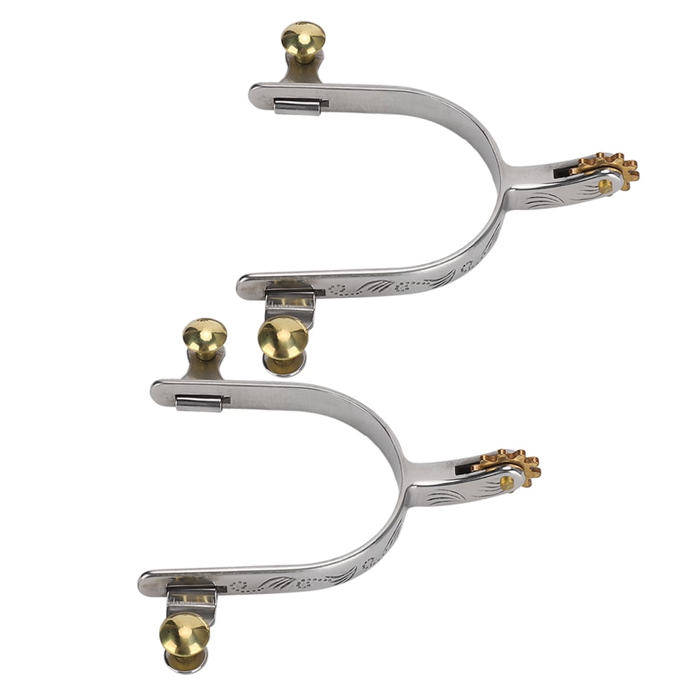 Horse Spurs West Cowboy Horse Spurs, West With Brass Rowel Horse Spurs