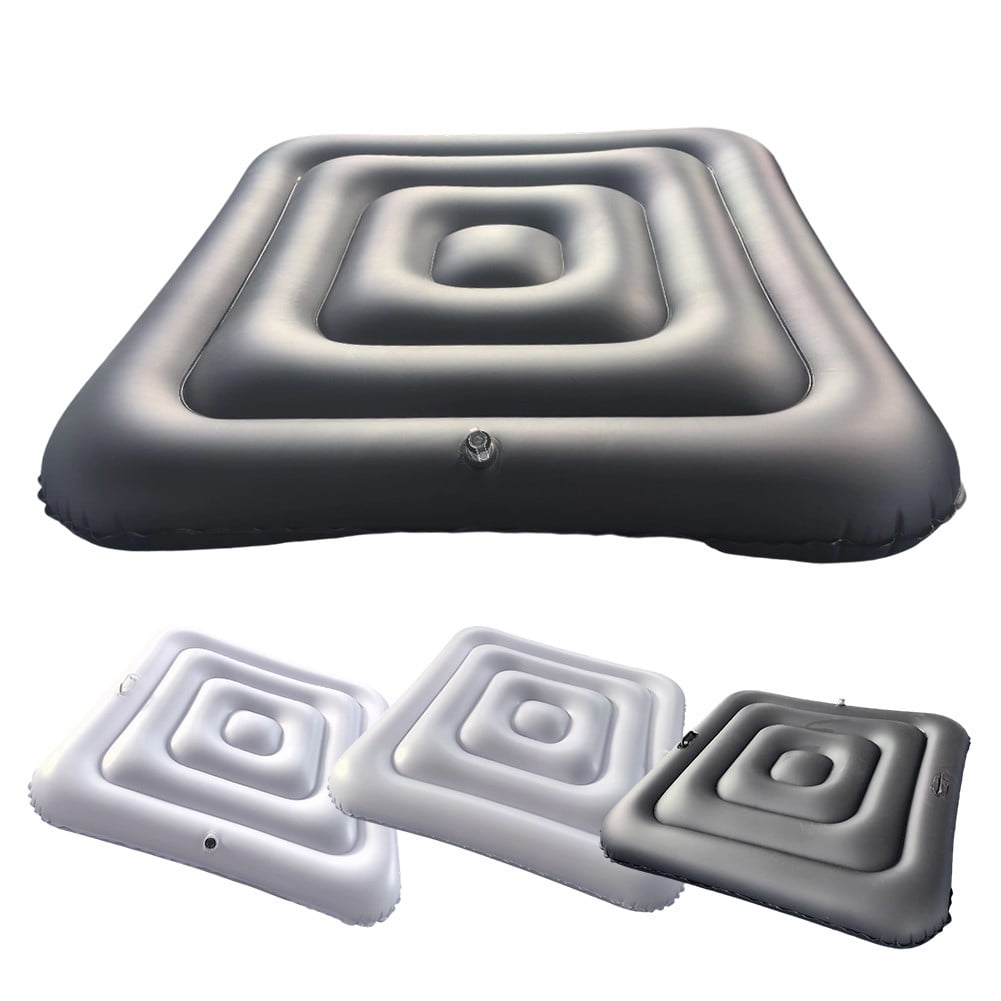 RANME Pvc Inflatable Pool Cover For Square Hot Tubs 135Cm Fast Inflation Reduces Debris And Maintains Water Temperature