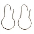thumbnail image 2 of 200 piezas de ganchos de anillos de cortina de ducha de hierro en forma de pera, 2 of 5