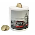 thumbnail image 2 of London Piggy Bank, London Telephone Booth in the Street Traditional Local Cultural England UK Retro, Ceramic Coin Bank Money Box for Cash Saving, 3.6" X 3.2", Red Grey, by Ambesonne, 2 of 4