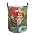 thumbnail image 1 of Ariel Round Single Layer Dirty Clothes Basket Durable Oxford Cloth Waterproof Portable Foldable Bathroom Laundry Storage Bag with Handle Small., 1 of 7
