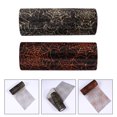 thumbnail image 3 of 2 Rolls Spider Web Printing Tulle Ribbon Chic Halloween Tulle Delicate Ribbon, 3 of 8
