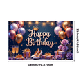 thumbnail image 3 of Glittering Design Happy Birthday Banner Luxurious Style Celebration Decor for Birthday Party Indoor Decoration Event Decoration, 3 of 6