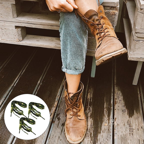 ELAYARD 3 Pairs Disruptive Pattern Shoelace Fashion Shoe Laces Polyester for Shoes Casual Wear