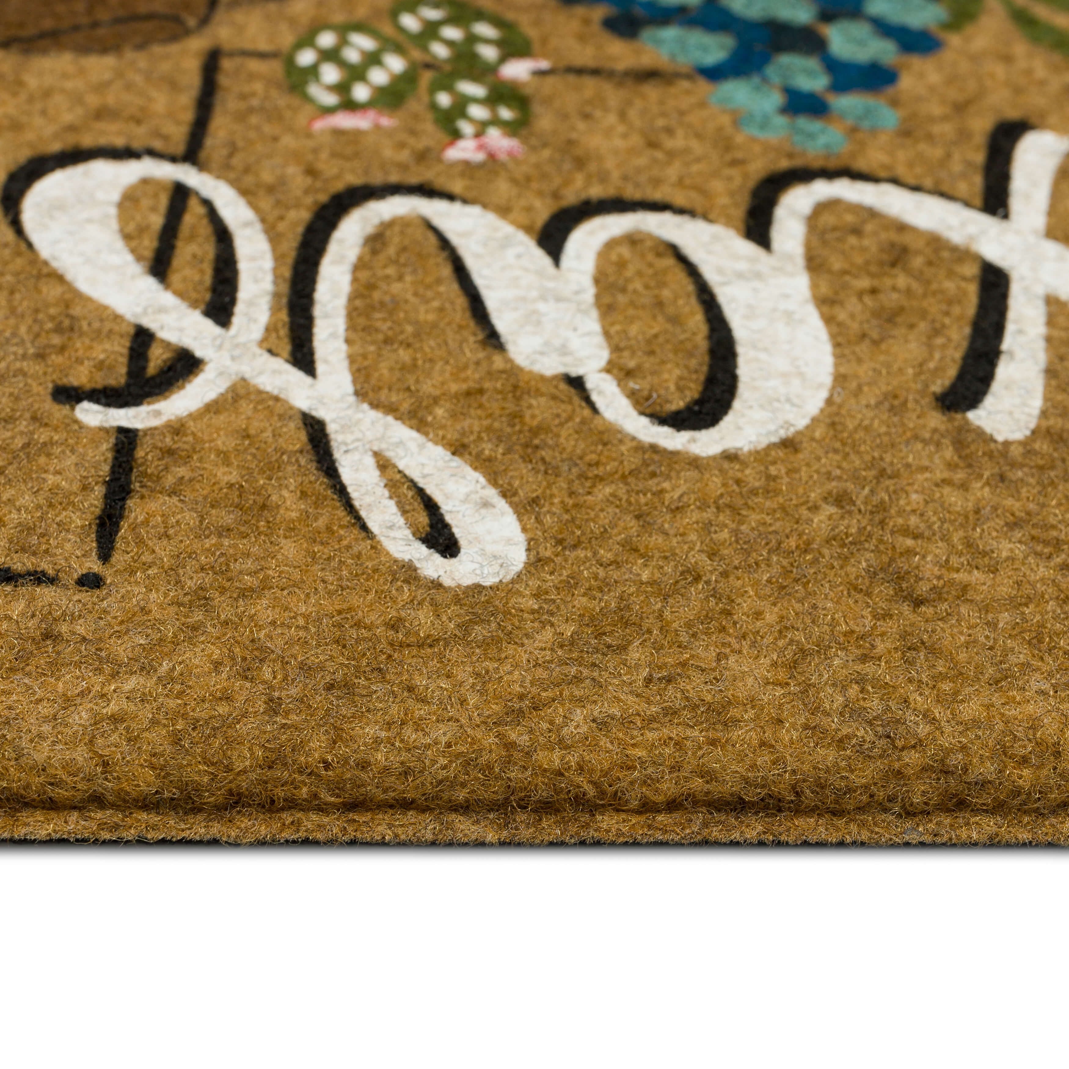 Mohawk Home Texas Indoor/Outdoor All Weather Polyester Rubber Backed Rectangle Doormat, Tan, 18" x 30"
