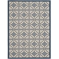 thumbnail image 2 of Safavieh Courtyard Adam Geometric Indoor/Outdoor Area Rug, Beige/Navy, 4' x 5'7", 2 of 11