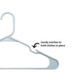 thumbnail image 5 of (7 pack) Mainstays Plastic Notched Adult Hangers for Any Clothing Type, Arctic White 6 Count, 5 of 5