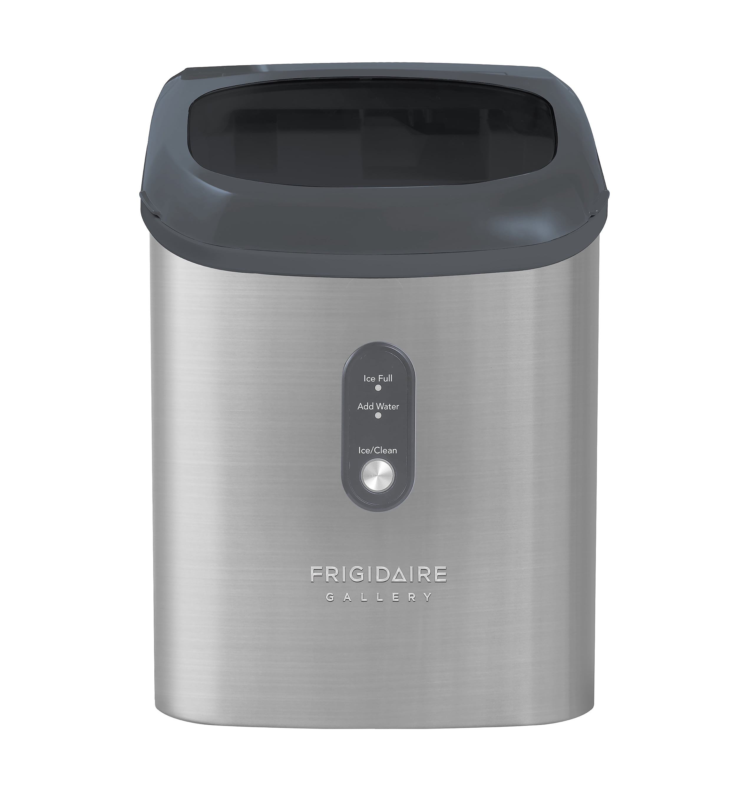 Frigidaire Gallery 33 lbs. Nugget Ice Maker, Self-Cleaning Countertop Ice Machine, Grey Stainless Steel