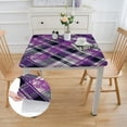 thumbnail image 2 of HAOXIT Fitted Tablecloth, Continuous Print of in Purple Tones, All Around Elastic Fabric Table Cover, Dimgray 36*36, 2 of 8