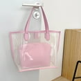thumbnail image 4 of Large capacity pvc hand-carried One Shoulder bag Fashion transparent casual Going out bucket bag, 4 of 7