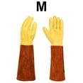 thumbnail image 3 of M/L/XL Cowhide Gardening Flower Pruning Long Sleeved Protective Gloves, 3 of 8