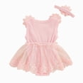 thumbnail image 4 of New Born Clothes Baby Girl Baby Girl Dress Heart Puff Sleeve Tulle Romper Dresses Newborn Outfit, 4 of 8